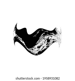 Tintenfisch, Hintergrund. Schwarz Paint Spltered Form . Vektorgrafik