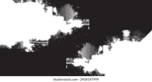 Ink Splash Background . Black Paint Splattered Shape . Grunge texture vector. Distress banner