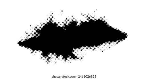 Ink Splash Background . Black Paint Splattered Shape . Grunge texture vector. Distress banner