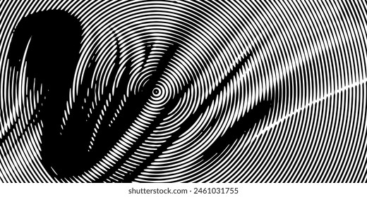 Ink Splash Background . Black Paint Splattered Shape . Grunge texture vector. Distress banner