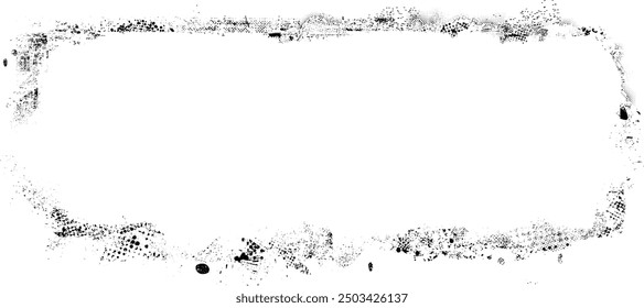 Ink Splash Background . Black Paint Splattered Shape . Grunge Texture . Vector 