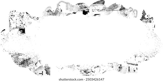Ink Splash Background . Black Paint Splattered Shape . Grunge Texture . Vector 