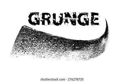 Ink Splash Background . Black Paint Splattered Shape . Grunge Texture .