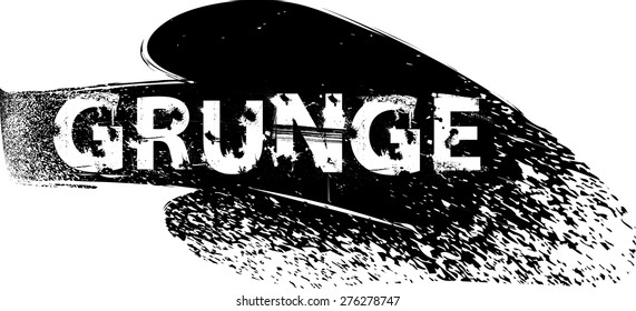 Ink Splash Background . Black Paint Splattered Shape . 