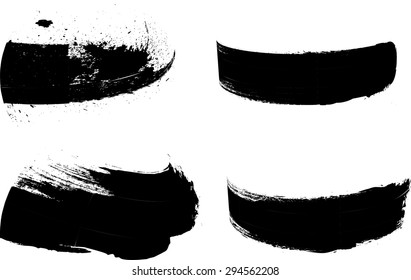 Ink Splash Background . Black Paint  Shape . 