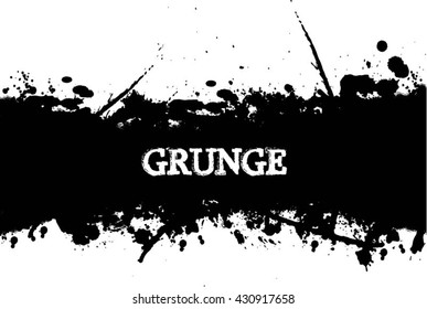 Ink Splash Background . Black Paint Splattered Shape . Grunge Background Texture . Vector Distress Background . Cracked Banner . Distress Texture . Grunge Texture