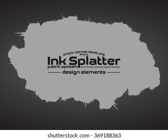 Ink splash background, grunge vector design template