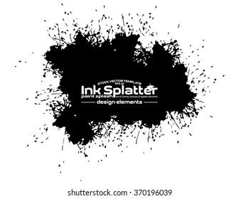 Ink splash background, grunge vector design template - paint brush