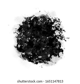 Ink splash background. Isolated white background
