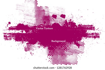 Ink Splash Background . Pink Paint Splattered Shape . Grunge texture vector. Distress banner