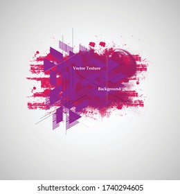 Ink Splash Background . Pink Paint Splattered Shape . Grunge texture vector. Distress banner