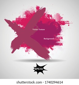 Ink Splash Background . Pink Paint Splattered Shape . Grunge texture vector. Distress banner