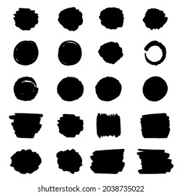 Ink splash background set isolated on white background