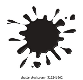 Set Black Ink Splashes Isolated 4 Stock Vector (Royalty Free) 710122927