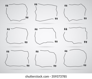 Ink, splash blank templates. Quote bubbles. Empty template. Circle business card template, paper sheet, information, text. Print monochrome designs. Template vector set.
