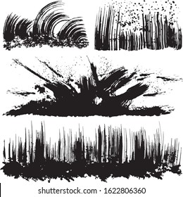 ink splash. brush stroke illustration.