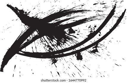 salpicadura de tinta. ilustración de trazo de pincel.
