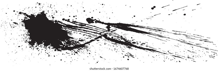 Farbspritzer. Pinselstrich-Illustration.
