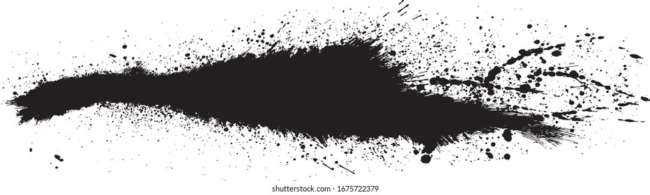 salpicadura de tinta. ilustración de trazo de pincel.
