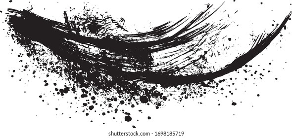 salpicadura de tinta. ilustración de trazo de pincel.