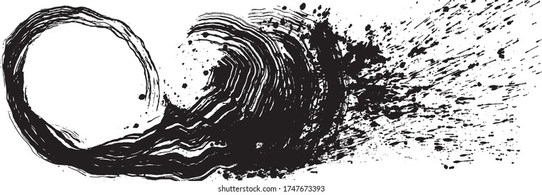 salpicadura de tinta. ilustración de trazo de pincel.