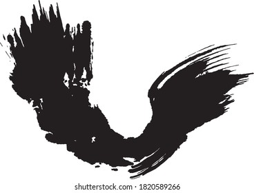 ink splash. brush stroke illustration.