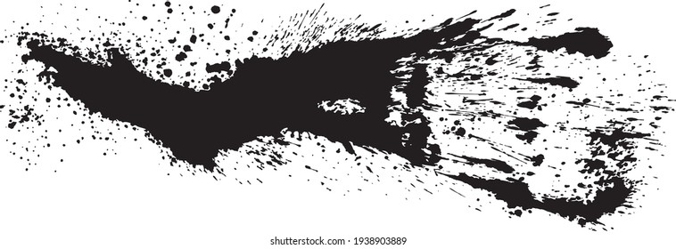 salpicadura de tinta. ilustración de trazo de pincel.