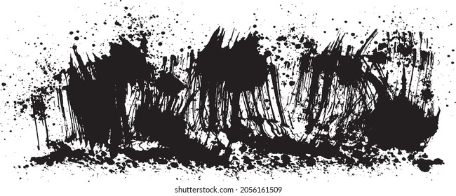 ink splash. brush stroke illustration.