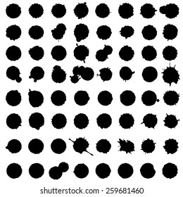 ink splash collection, set of 64 drops 