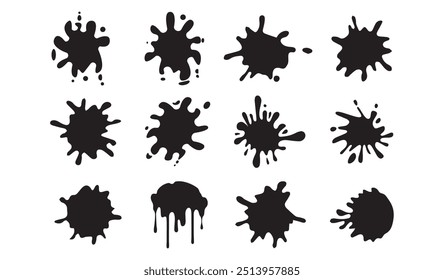 ink splash colour splash pain vector