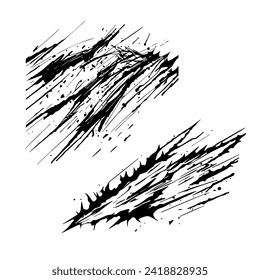 Ink splash effect brush. Ink splash vector with isolated background. Element brush for graphic design