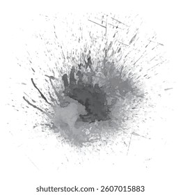 Ink splash effect with flowing brush strokes