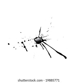 Ink splash / Glossy droplet / Vector illustration