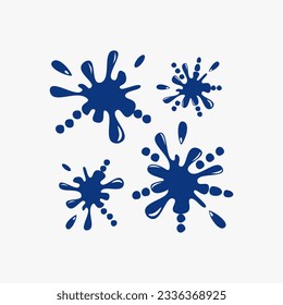 diseño de ilustración de salpicaduras de tinta. estas letras pueden utilizarse para imprimir y cortar pegatinas o diseño gráfico