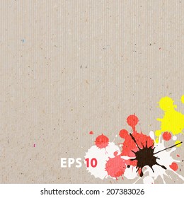 ink splash on cardboard