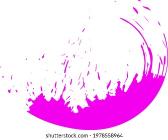 Ink splash on white background. Round, ragged inkblot. Blob vector illustration.