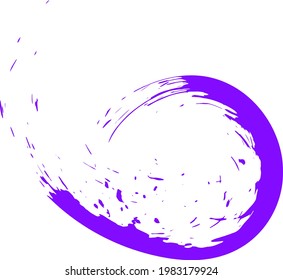 Ink splash on white background. Round, ragged inkblot. Blob vector illustration.
