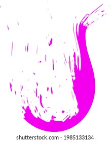 Ink splash on white background. Round, ragged inkblot. Blob vector illustration.