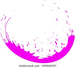 Ink splash on white background. Round, ragged inkblot. Blob vector illustration.