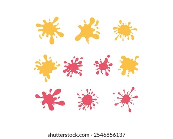 Ink Splash Shape Element Set 
