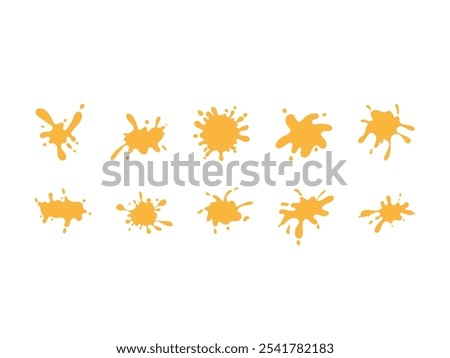 Ink Splash Shape Element Set 