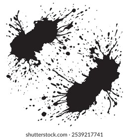 Ink Splash Splatter. Dynamic and Artistic Ink Design