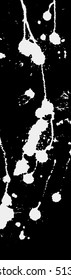 Ink splash, stains and strokes. Paint splatter. White blots on black. Splatter Background. Vector illustration. Abstract background. Grunge template. 