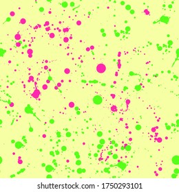 Ink splash vector seamless pattern.