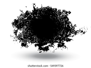 Ink splash vector template