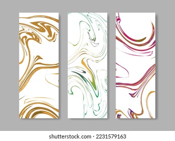 ink splash vertical banner collection