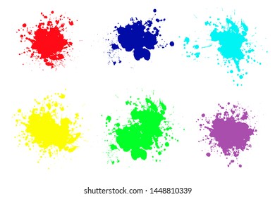 ink splashes. Grunge splatters. Abstract background. Grunge text banners