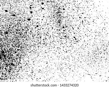 Ink splashes grunge texture. Black and white spray texture. Dirty grainy stamp. Overlay illustration over any design to create grungy vintage effect and depth. Ink splashes drop. Vector texture
