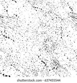 Ink Splashes Seamless Pattern. Abstract Background in Grunge Style. Black and White Hand Drawn Spray Vector Texture. 