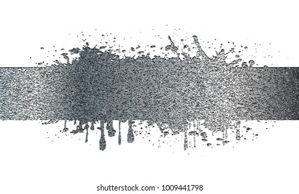 Ink splat banner with grunge effect.Vector banner for your design.